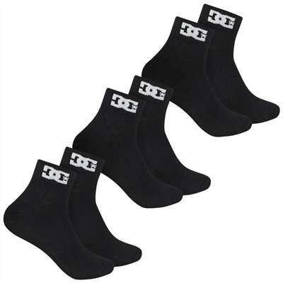 DC Shoes Quarter Unisex Socken 3 Paar schwarz DC-22 QUARTER
