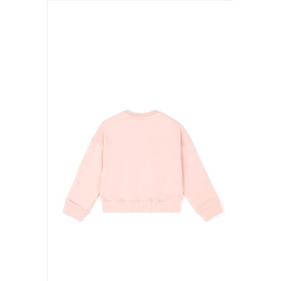 Kız Çocuk Toz Pembe Sweatshirt