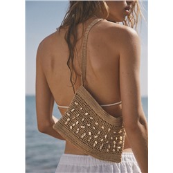 Bolso crochet detalle conchas