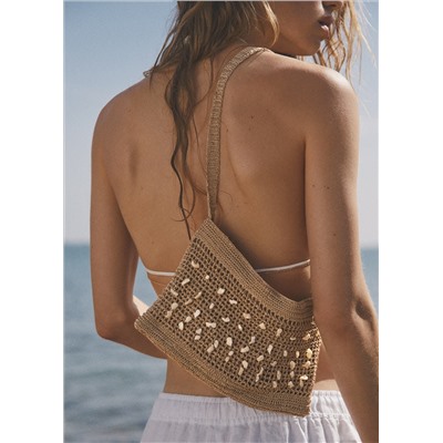 Bolso crochet detalle conchas