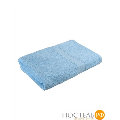 529698/9-3 Полотенце махровое с бордюром голубой. 70*140, 420гр/м2