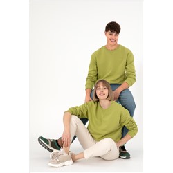 Erkek Fıstık Yeşili Basic Sweatshirt