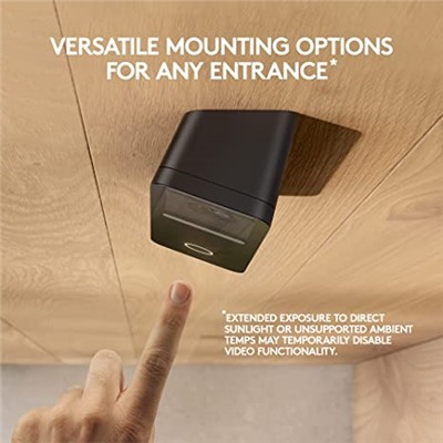 Logitech Circle View Apple HomeKit- enabled Wired Doorbell with Logitech TrueView Video, Face Recognition, Color Night Vision, and Head-to-toe HD Video