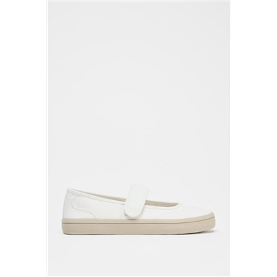 FABRIC STRAPPY BALLERINAS