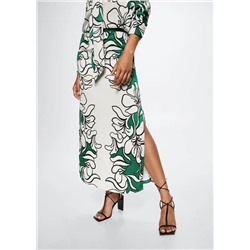 Falda satinada estampada -  Mujer | MANGO OUTLET Melilla