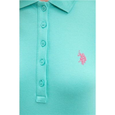 Kadın Mint Basic Polo Yaka Tişört