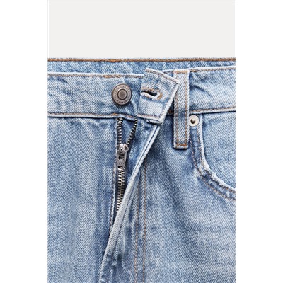ZW COLLECTION STRAIGHT COATED-EFFECT MID-WAIST JEANS