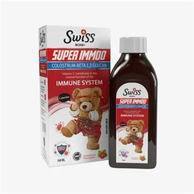 Swiss, Super Immoo Syrup, пищевая добавка Защитник Детского иммунитета, 150 мл