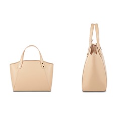 Bolso de piel Parl Nude y beige
