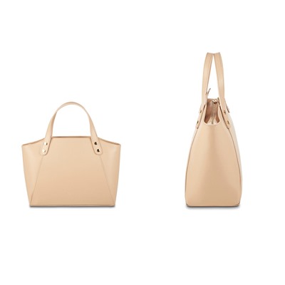 Bolso de piel Parl Nude y beige