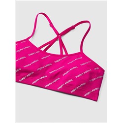 HAPPY NATION FOR TWEENS SEAMLESS SCOOP NECK RACERBACK SPORTS BRA