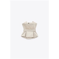 GABARDINE TOP WITH BELT