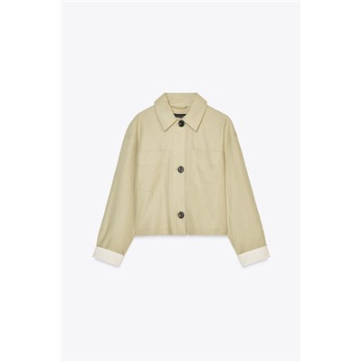 CHAQUETA CORTA CON LINO