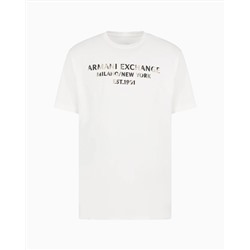 REGULAR FIT T-SHIRT WITH CAMOUFLAGE LOGO IN ASV COTTON