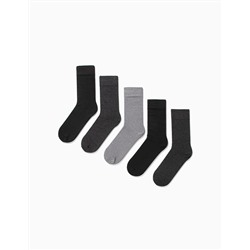 5 calcetines, Hombre, Gris oscuro