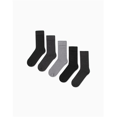 5 calcetines, Hombre, Gris oscuro