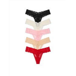 Victoria's Secret 5-Pack Lace Thong Panties