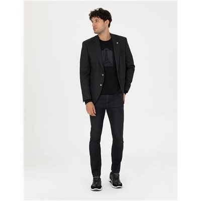 Siyah Ekstra Slim Fit Blazer Ceket