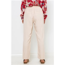 Pantalón recto Beige