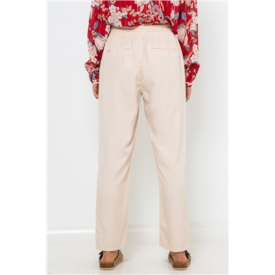 Pantalón recto Beige
