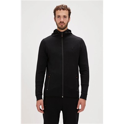 Bad Bear, Leo Full-Zip Hoodie Siyah Fermuarlı Kapüşonlu Erkek Sweatshirt