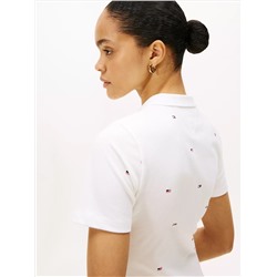 Allover Flag  Slim Stretch Polo Dress