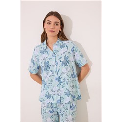 Pijama camisero Capri 100% algodón flores