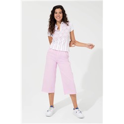 Kadın Pembe Polo Yaka Tişört