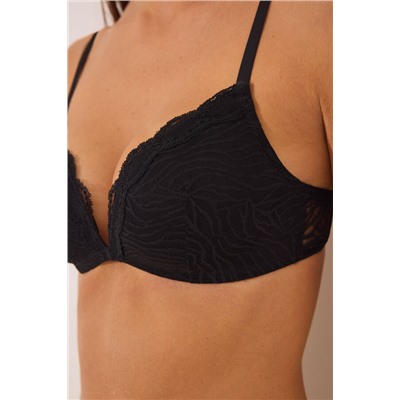 Sujetador CHARMING microfibra y encaje negro