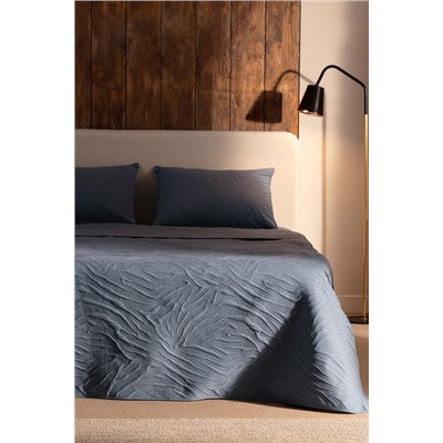 Cher King Size Yatak Örtüsü Seti - İndigo
