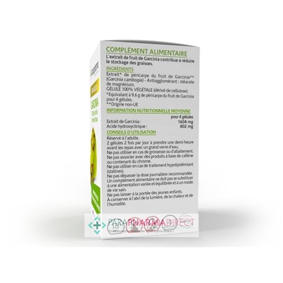 ArkoPharma ArkoGélules - Garcinia - Diminution du Stockage des Graisses - 30 gélules