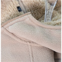 Зимняя повседневная теплая флисовая толстовка с капюшоном из искусственной овечьей шерсти