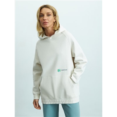 Трикотажный худи свободного силуэта oversize