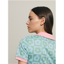 T-Shirt im Slim-Fit mit Kragen