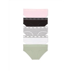 5-Pack Logo Cotton Hiphugger Panties