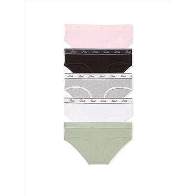 5-Pack Logo Cotton Hiphugger Panties