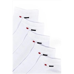 U.S. Polo Assn., 5’li Paket Çorap Beyaz - Regular Fit  - Şık ve Rahat Tasarım (Erkek/Bayan)