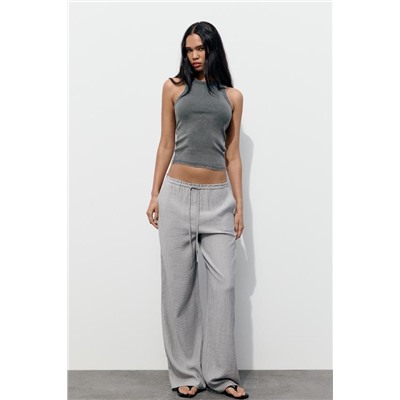 FADED-EFFECT RIB T-SHIRT