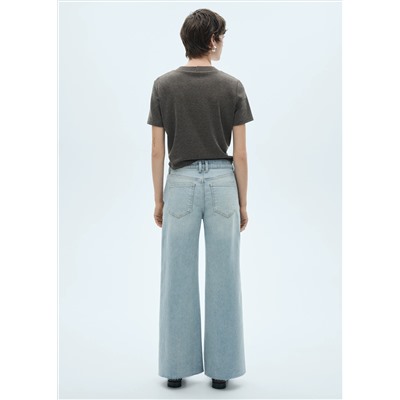 Jeans culotte tiro medio