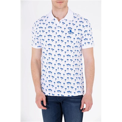 Erkek Saks Polo Yaka Tişört