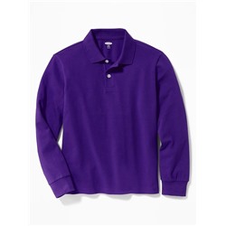 Uniform Built-In Flex Long-Sleeve Pique Polo for Boys