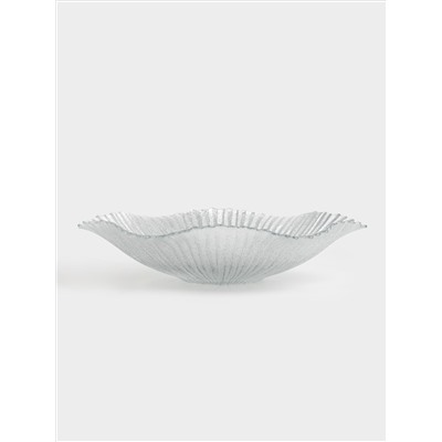 Ваза для фруктов, 32х7 см, стекло Р, серебристая, Avila