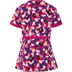 koi Scrubs Wild Flower Mock Wrap Print Top
