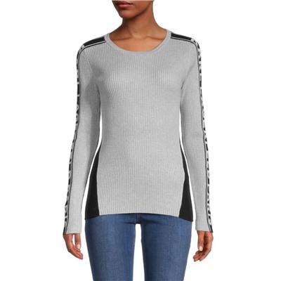 KARL LAGERFELD PARIS Colorblock Ribbed T-Shirt