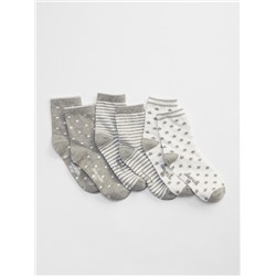 Print Crew Socks (3-Pack)