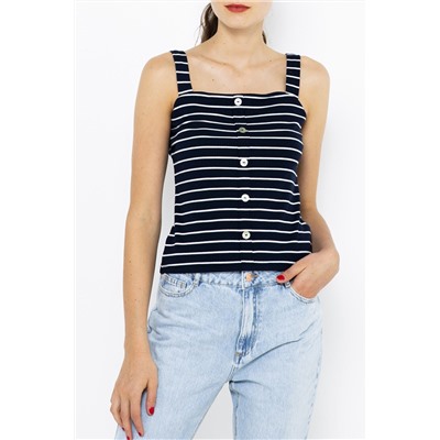 Top Azul marino