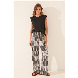 Pantalón largo viscosa estampado ikat