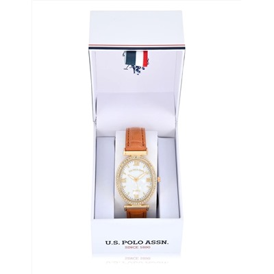 LADIES BROWN EMBOSSED STRAP WATCH