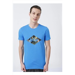 Lee Cooper Erkek Mavi T-Shirt 5002846963