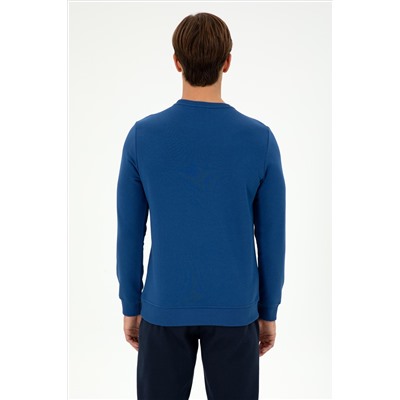 Erkek İndigo Sweatshirt